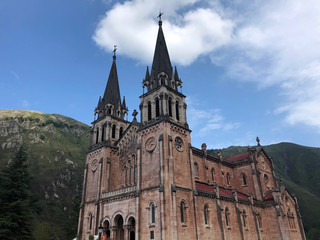 View of the Basilica in Covadonga - Spain