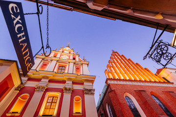  Warsaw old town. St. John`s Archcathedral and Shrine of Our Lady of Grace the Patron of Warsaw.
