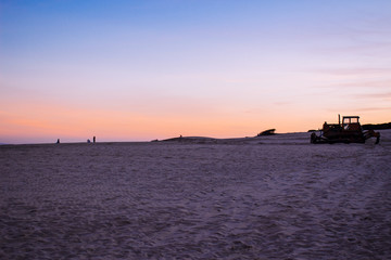 Obraz premium Sunset. “Punta Paloma” beach. Atlantic ocean, Tarifa, Andalusia, Spain.