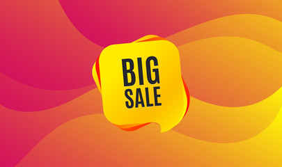 Big Sale. Special offer price sign. Advertising Discounts symbol. Wave background. Abstract shopping banner. Template for design. Big sale vector