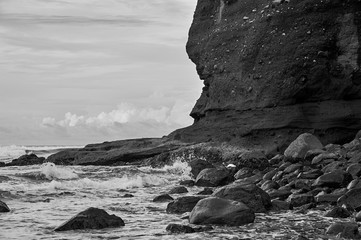 Fototapeta premium El Cuco Black Sand Beach, El Salvador