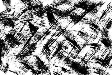 Vector grunge background. Black and white brush stroke pattern