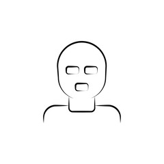 bandit, mafia, robber ,gang, criminal icon. Element of crime icon for mobile concept and web apps. Hand drawn bandit, mafia, robber ,gang, criminal icon can be used for web