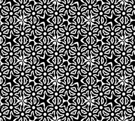 Vector seamless black and white pattern
