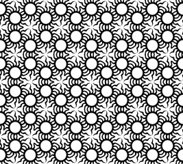 Vector seamless black and white pattern