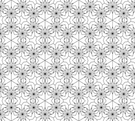 Vector seamless black and white pattern