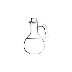 Olive oil bottle icon. Element of oil icon for mobile concept and web apps. Hand drawn Olive oil bottle icon can be used for web and mobile