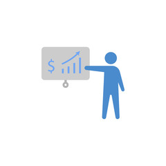 Budget, dollar, Money, presentation, profit two color blue and gray icon