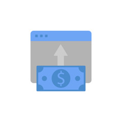 Money, online payment, shopping, transfer two color blue and gray icon