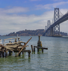 Fototapeta na wymiar View of San Francisco Bay Bridge