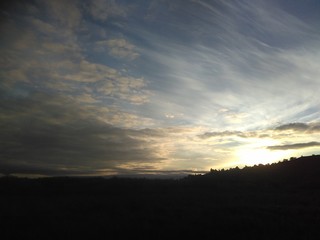 sunset in the timelapse