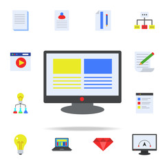 Obraz premium computer settings colored icon. Programming icons universal set for web and mobile
