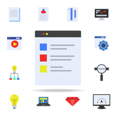 online form colored icon. Programming icons universal set for web and mobile