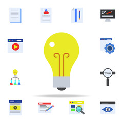 bulb colored icon. Programming icons universal set for web and mobile
