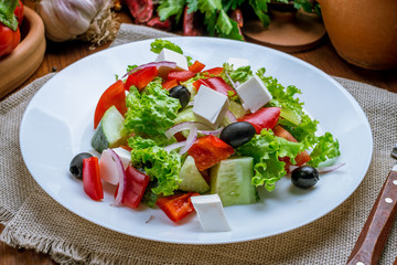 Greek salad with feta