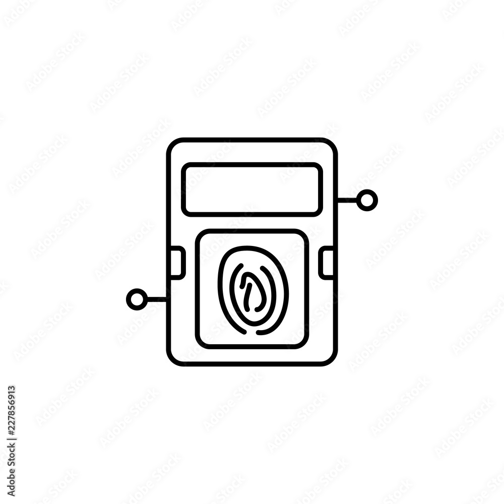 Aufkleber Smart fingerprint icon. Element of smart house icon for mobile concept and web apps. Thin line Smart fingerprint icon can be used for web and mobile