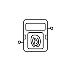 Smart fingerprint icon. Element of smart house icon for mobile concept and web apps. Thin line Smart fingerprint icon can be used for web and mobile