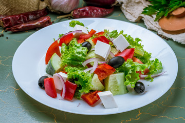 Greek salad with feta