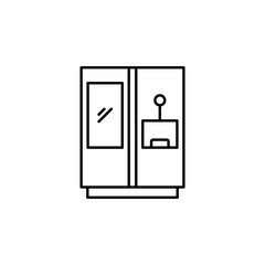 Smart fridge icon. Element of smart house icon for mobile concept and web apps. Thin line Smart fridge icon can be used for web and mobile