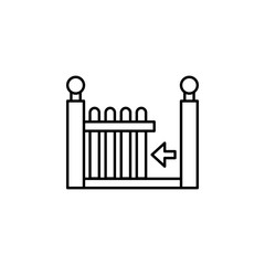 Smart gate icon. Element of smart house icon for mobile concept and web apps. Thin line Smart gate icon can be used for web and mobile