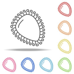 virus icon. Elements of Bacteria in multi color style icons. Simple icon for websites, web design, mobile app, info graphics