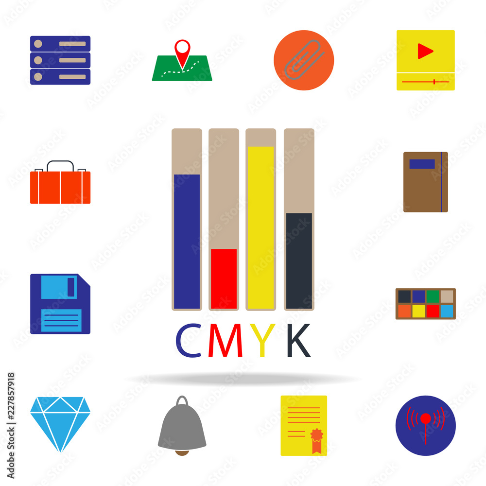 Poster colored cmyk color icon. web icons universal set for web and mobile