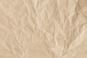 Recycle brown paper crumpled texture, Old paper surface for background
