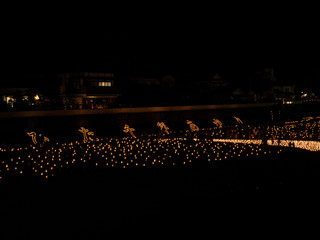 Fototapeta premium Candles on the beach