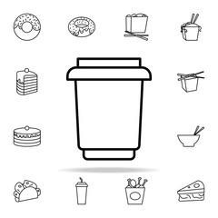 plastic cup icon. Fast food icons universal set for web and mobile