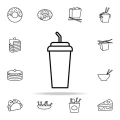 plastic cup icon. Fast food icons universal set for web and mobile