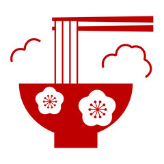 ベクター　うどん　アイコン