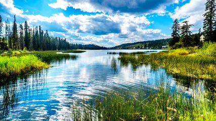 Acrylic prints Lake / Pond Sky reflecting in Lac Le Jeune - West lake near Kamloops, British Columbia, Canada  