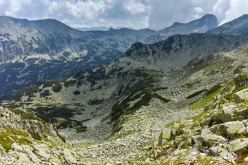 Fototapeta na wymiar Landscape from Banderitsa pass, Pirin Mountain, Bulgaria
