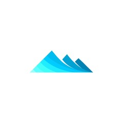 geometric mountain logo, mountain vector