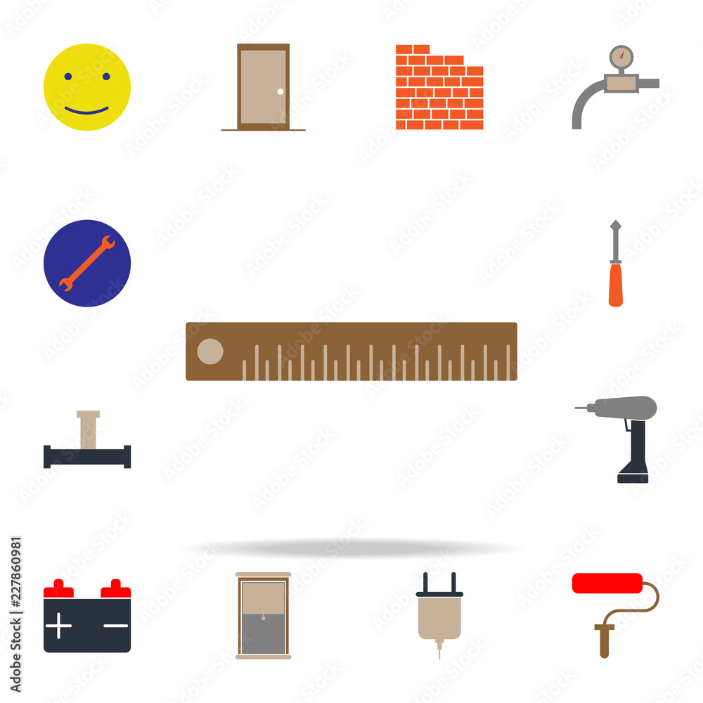 Poster colored ruler icon. web icons universal set for web and mobile