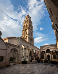 Saint Domnius Cathedral in Split, Croatia, originated in the 7th century AD in the Diocletian's...