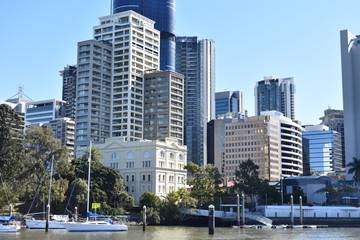 Brisbane Skyline - obrazy, fototapety, plakaty