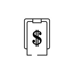 bill icon. Element of bar for mobile concept and web apps iicon. Thin line icon for website design and development, app development. Premium icon