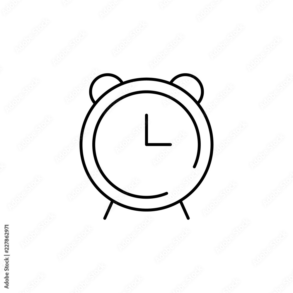 Poster alarm clock icon. element of speed icon for mobile concept and web apps. thin line alarm clock icon 