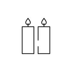 Naklejka premium Jewish Candles icon. Element of judaism for mobile concept and web apps iicon. Thin line icon for website design and development, app development. Premium icon