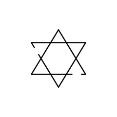 star of David icon. Element of judaism for mobile concept and web apps iicon. Thin line icon for website design and development, app development. Premium icon