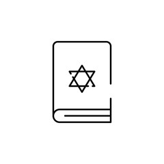 Torah book icon. Element of judaism for mobile concept and web apps iicon. Thin line icon for website design and development, app development. Premium icon