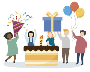 People having a party celebration