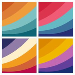 Set of colorful abstract print backgrounds