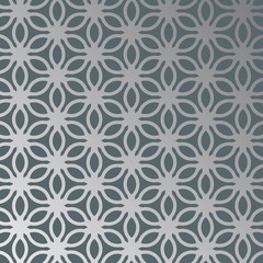 linear vector pattern, repeating abstract flower or floral graphic clean design for fabric, event, wallpaper etc. pattern is on swatches panel.