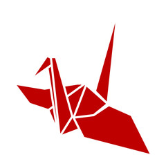 つる　折り紙　正月　アイコン　