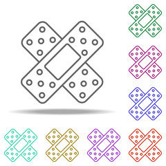medicine plaster line icon. Elements of Medicine in multi color style icons. Simple icon for websites, web design, mobile app, info graphics