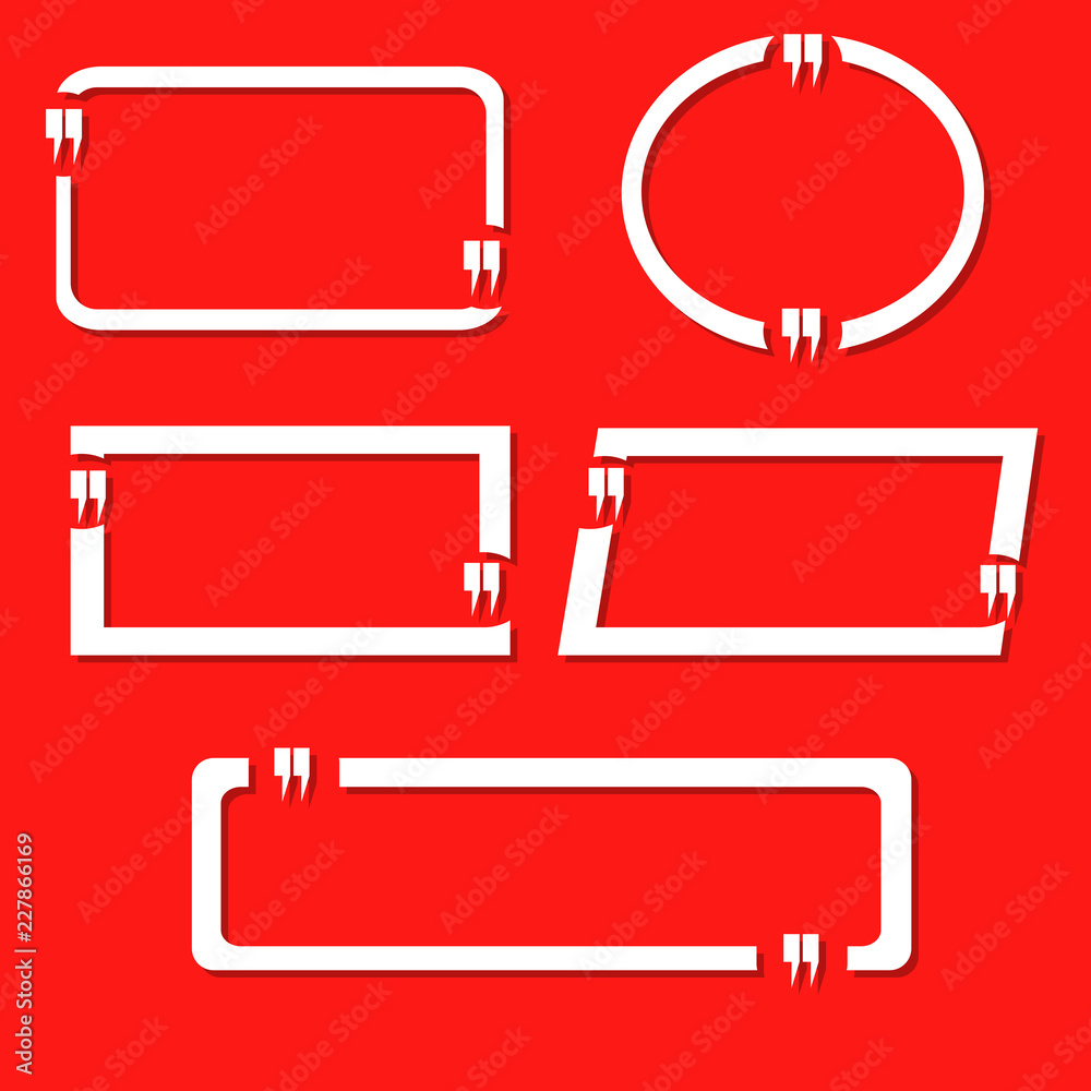 Poster set of text box frame quote element vector