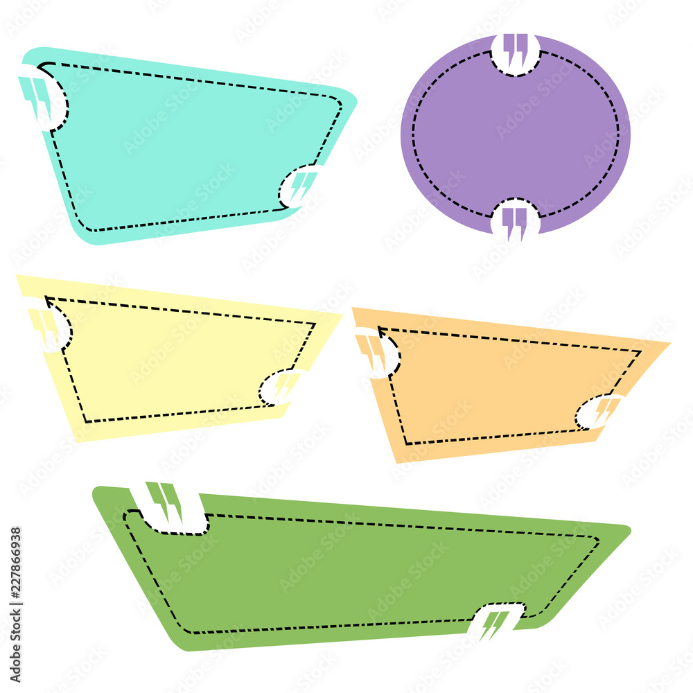 Poster set of text box frame quote element vector