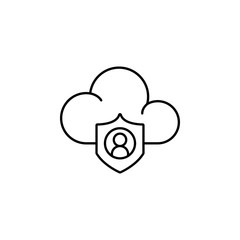 Cloud, data icon. Element of general data project icon for mobile concept and web apps. Thin line Cloud, data icon can be used for web and mobile